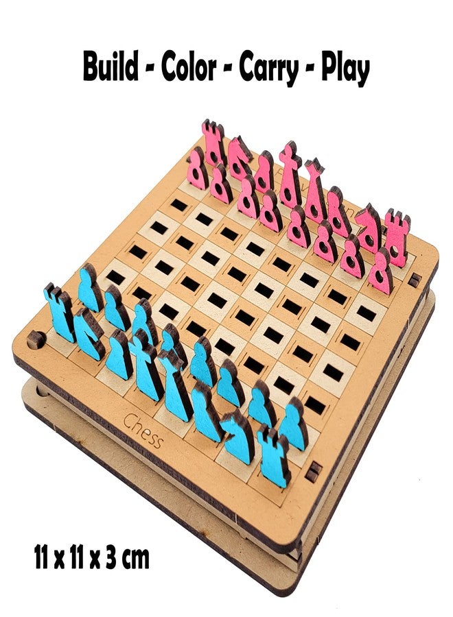 Funvention- for Little Scientist in Every Kid Diy Chess Board Pocket Travel Game For Kids 4+ Years,Fun Learning Educational Board Game,Best Birthday Return Gifts - Image 2